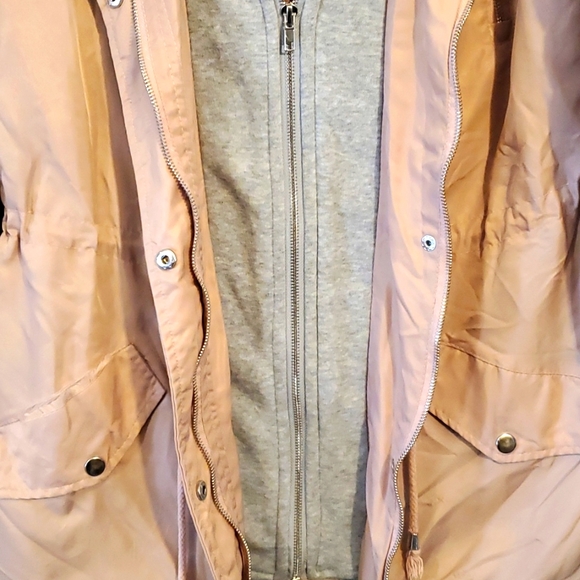 2×☆HOST PICK☆ Womens CHEMIZTRY 2 Layer Jacket Blush pink & gray small - Picture 5 of 13